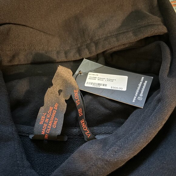 Vlone Friends - Slit Scissors Hoodie 'Black' - Picture 4 of 4